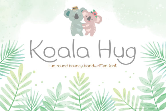Chic and Bouncy Koala Hug Font for Crafters