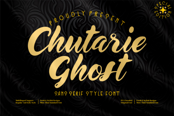 Chutarie Ghost: A Delicate Handwritten Font for Elegant Publishing