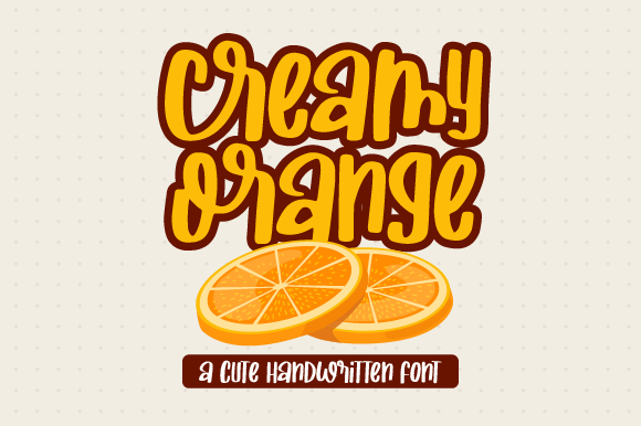 Creamy Orange: A Playful Handwritten Font for Editorial Charm