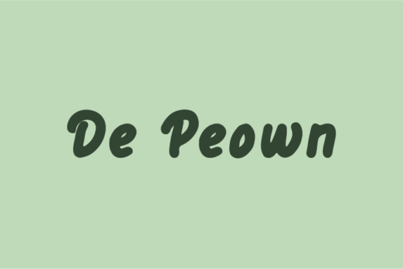 De Peown: A Handwritten Font for Editorial Charm