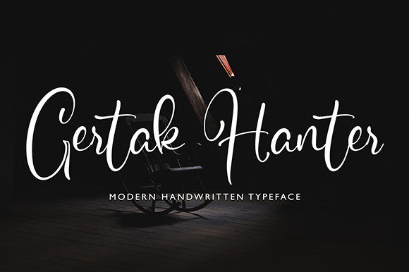 Discover Gertak Hanter: A Handwritten Font for Modern Web Design