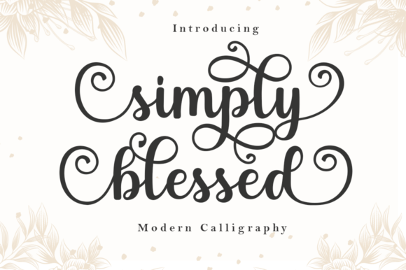 Elevate Your Brand with Simply Blessed: A Delicate Script Font