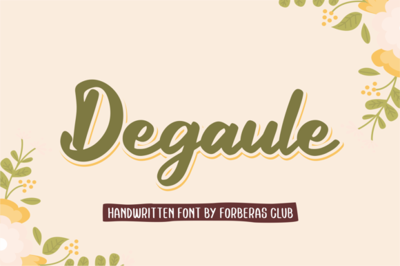 Enhance Your Brand with Degaule: A Charming Script Font